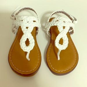 NWOT Size 7 Wonder Nation White Toddler Sandals